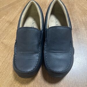 Boys navy slip on loafer dress shoes size 2